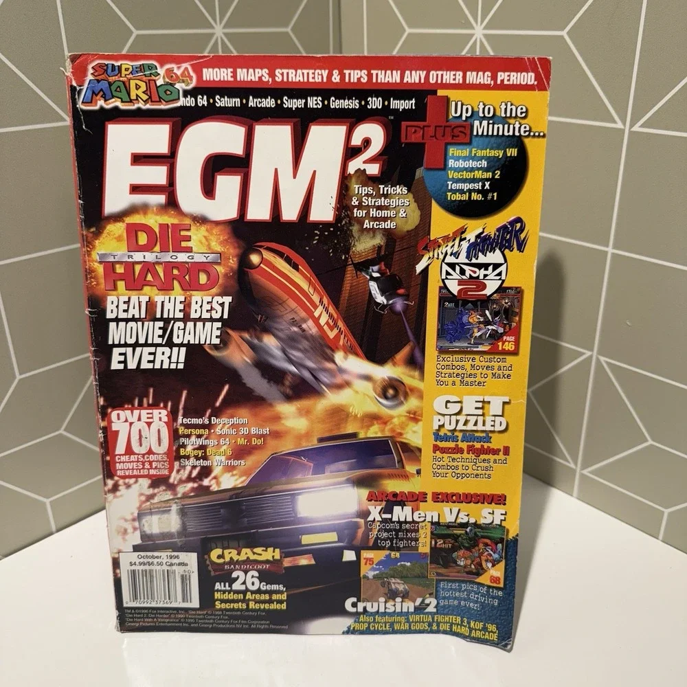 EGM2 Video Game Magazine October 1996 #20 Die Hard, Street 2, Tips & Tricks VTG